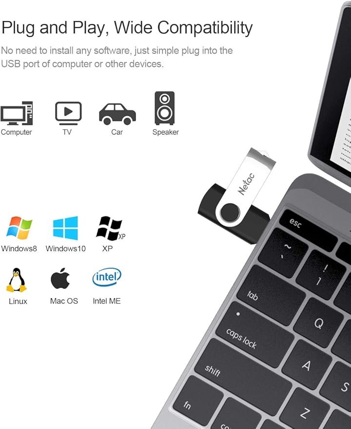 Netac 64GB USB 2.0 Flash Drive - Gambar 3