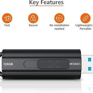 Amazon Basics 128 GB, USB 3.1 Flash Drive